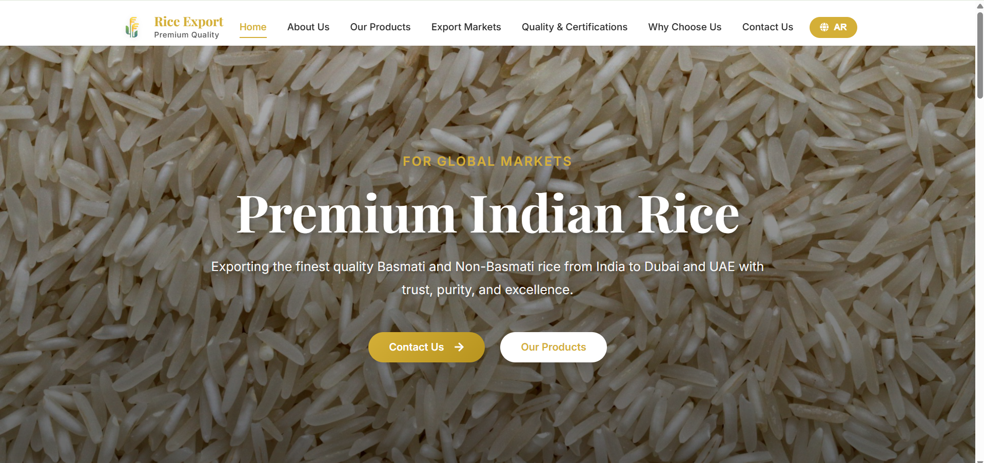 Premium Rice Export Company preview